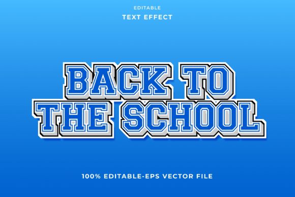 Editable Text Effect Back to the School