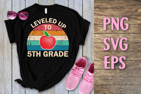 Leveled Up to 5th Grade Vintage: A Nostalgic Design for All Occasions
